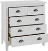 vidaXL Sideboard Hill Weiß 79x40x80 cm Massivholz Kiefer Produktbild-Vorschau 9