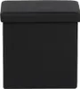 A black storage ottoman is shown from the front. Náhled obrázku produktu