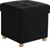 Pouf Relaxdays con vano portaoggetti, imbottito, A x L x P: Anteprima dell’immagine prodotto 1
