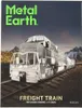 The image shows the packaging for a Metal Earth 3D puzzle of a freight train. Voir les images du produit
