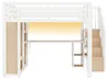 Merax Gaming Hochbett 160x200 cm, Metall Etagenbett Mit Produktbild-Vorschau 6