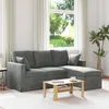 vidaXL Sofa Dunkelgrau 178 x 134 x 80 cm Samt Produktbild-Vorschau 2