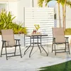 Yaheetech Gartentisch Bistrotisch mit Schirmloch, aus Glas Produktbild-Vorschau 8