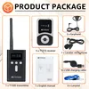 A collage of product components and packaging for a tour guide system. Produktbild-Vorschau