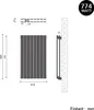 SONNI Paneelheizkörper 630×619mm Doppellagig Anthrazit Produktbild-Vorschau 7