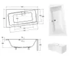 Badewanne INFINITY 150x90 mit Füßen , mit Siphon und Produktbild-Vorschau 4
