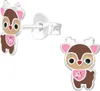 Kinder Ohrringe Ohrstecker 925 Sterling Silber Rehkitz mit Produktbild-Vorschau 1