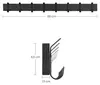 ACAZA Garderobe - 16 Haken - 88 cm - Schwarz - Hängend - Produktbild-Vorschau 7
