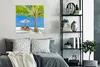 MuchoWow® Poster Palme - Strandkorb - Sonnenschirm 75x75 cm Produktbild-Vorschau 4