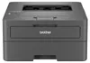 A front view of a black Brother laser printer. Produktbild-Vorschau
