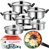 Batterie de cuisine en acier inoxydable 12 pièces Batterie Voir les images du produit 1