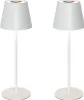 Set mit 2 Tischleuchten Weiß mit Dimmer und Produktbild-Vorschau 1