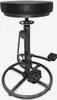 A close-up studio shot of a bar stool with a bicycle-themed design. Produktbild-Vorschau
