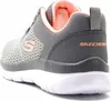 A close-up side view of a gray Skechers sneaker with pink accents. Anteprima dell’immagine prodotto