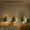 LUXOLAR 3-flammige Pendelleuchte Salbeigrün Gold – Moderne Produktbild-Vorschau 5