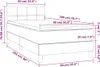 vidaXL Letto a molle con materasso grigio chiaro 90x200 cm Anteprima dell’immagine prodotto 6