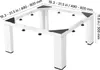 SucceBuy Base per lavatrice 305 mm, base per lavatrici fino Anteprima dell’immagine prodotto 8