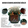 3-teiliges handgemachtes Keramikpflanztopf-Set (Ø Produktbild-Vorschau 2