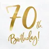 Serwetki '70th Birthday' na 70 urodziny, białe, 33x33cm (1 Podgląd zdjęcia produktu 6