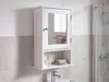 BELIANI Bad Spiegelschrank Weiß Holzwerkstoff 1 Türig 34x53 Produktbild-Vorschau 2