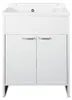 Mobile Lavatoio salvaspazio 58x38 cm in PVC bianco 2 ante Anteprima dell’immagine prodotto 2