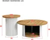 Merax runder Couchtisch 2er-Set aus MDF, flexibles Produktbild-Vorschau 7
