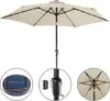 KINGSLEEVE® Parasol de jardin extérieur LED solaire 270cm Voir les images du produit 2