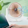 Stojící stolní ventilátor přenosný mini dobíjecí usb měď Náhled obrázku produktu 9