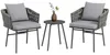 Set da bistrot Outsunny in rattan, 3 pezzi, con 2 poltrone Anteprima dell’immagine prodotto 1