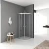 A modern bathroom with a glass shower enclosure. Produktbild-Vorschau