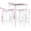 Cloris Designermöbel 5-tlg. Gartenbar-Set Weiß Massivholz Produktbild-Vorschau 10