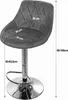 Hocker KAST - velluto blu navy / base cromata x 2 Anteprima dell’immagine prodotto 7