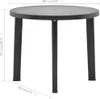 vidaXL Tavolo da giardino antracite 89 cm plastica Anteprima dell’immagine prodotto 5