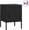 vidaXL Nachttische 2 Stk. Schwarz 35x35x51 cm Stahl Produktbild-Vorschau 7