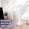 Akku Handventilator Weiß USB – Kompakter Mini Ventilator Produktbild-Vorschau 4