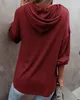 ASKSA Damen Kapuzenpullover Sweatshirts Hoodies Kordelzug Produktbild-Vorschau 3