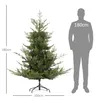 A Christmas tree with a silhouette of a person for scale. Podgląd zdjęcia produktu