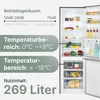Bomann Kühl-Gefrierkombination, 180 cm, 269 L, Inox, 39 dB, Produktbild-Vorschau 5