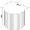 A diagram showing the dimensions of a round table. Náhľad obrázku produktu