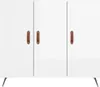 vidaXL Příborník vysoký lesk bílý 90x34x80 cm Dřevěný Náhled obrázku produktu 6