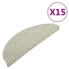 Treppenmatten Selbstklebend Sisal-Optik 15 Stk. 56x20 cm Produktbild-Vorschau 2