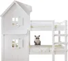 Kinderbett Etagenbett 90x200 cm Hausbett Kiefer-Massivholz Produktbild-Vorschau 10
