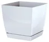 Květináč Coubi Square s miskou bílý 12 cm Náhled obrázku produktu 5