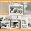 A collage of images showing a white console table in different room settings. Náhľad obrázku produktu