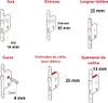 Serrure encastrable pour porte d'entrée avec cylindre en Voir les images du produit 5