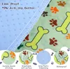 A close-up collage of a dog pee pad, highlighting its features with text and illustrative graphics. Produktbild-Vorschau