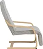 Homestyle4u Freischwinger Relaxsessel Cord grau mit Produktbild-Vorschau 15