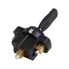 A black and brass electrical switch with a black lever handle, shown against a white background. Produktbild-Vorschau