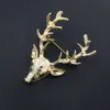 Mode Uni Hirschkopf Geweih Brosche Pin Schal Revers Schmuck Produktbild-Vorschau 8