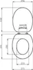 Matte Bordeaux WC-Sitz aus MDF mit universeller Produktbild-Vorschau 3